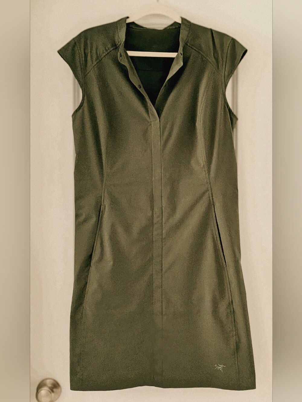 Arc'tyrex Olive Green Chino-Style Dress